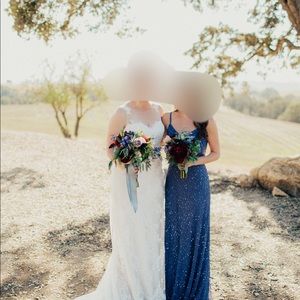 Adrianna Papell Art Deco beaded blouson gown